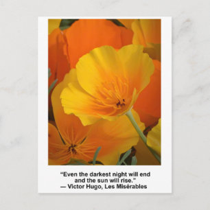 Die Nacht wird enden, Victor Hugo zitiert, Poppies Postkarte