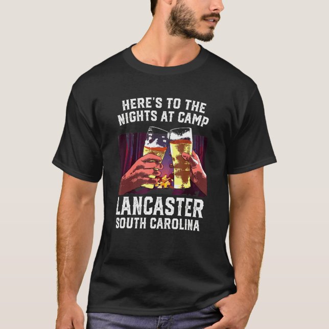 Die Nächte im Camp Lancaster Camping T-Shirt (Vorderseite)