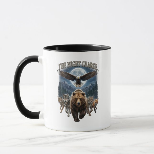 Die Nachtladung: Adler Bär Wolf Waldhüter Tasse (Links)