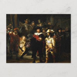 Die Nachtschau von Rembrandt Postcard Postkarte