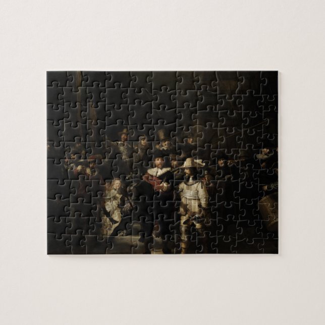 Die Nachtwache durch Rembrandt Van Rijn Puzzle (Horizontal)