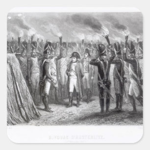 Die Nachtwache in Austerlitz Quadratischer Aufkleber