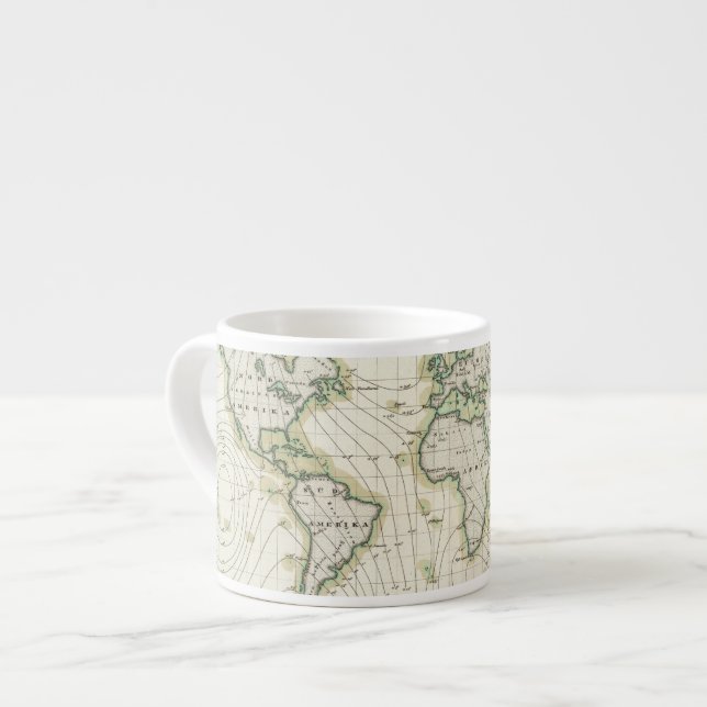 Die Nadelabweichung der Welt Espressotasse (Vorderseite Links)