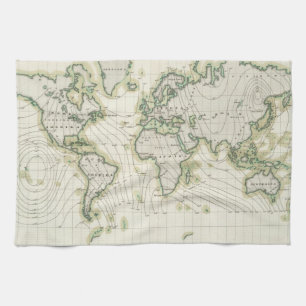 Die Nadelabweichung der Welt Geschirrtuch