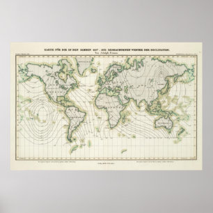 Die Nadelabweichung der Welt Poster