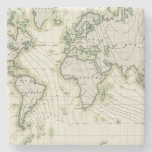 Die Nadelabweichung der Welt Steinuntersetzer