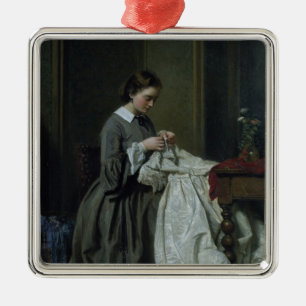 Die Näherin Ornament Aus Metall