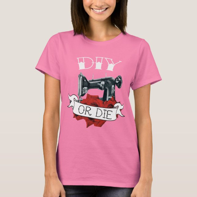 DIE Nähmaschine Tattoo Ladys Shirt Army (Vorderseite)