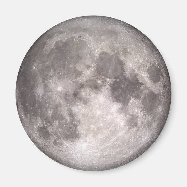 Die Nahseite des Mondes (Mondlandschaft) Magnet (Vorne)