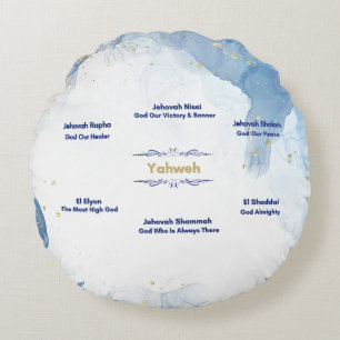 Die Namen Gottes Rundkissen Rundes Kissen