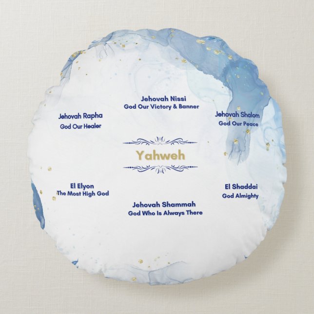 Die Namen Gottes Rundkissen Rundes Kissen (Vorderseite)