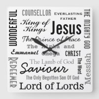 Die Namen von Jesus Canvas drucken