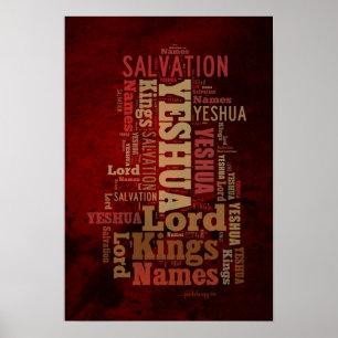 Die Namen von Yeshua/Jesus Collage Poster