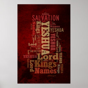 Die Namen von Yeshua/Jesus Collage Poster