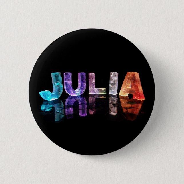 Die Namensjulia in 3D beleuchtet (Fotografie) Button (Vorderseite)