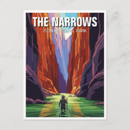 Die Narrows im Zion National Park Utah Postkarte