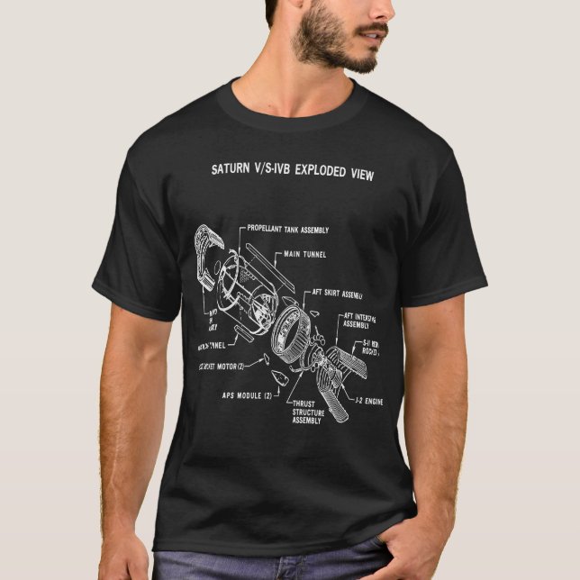 Die NASA Apollo Saturn V explodieren T-Shirt (Vorderseite)