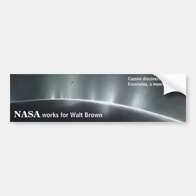 Die NASA arbeitet für Walt Brown Autoaufkleber (Vorne)
