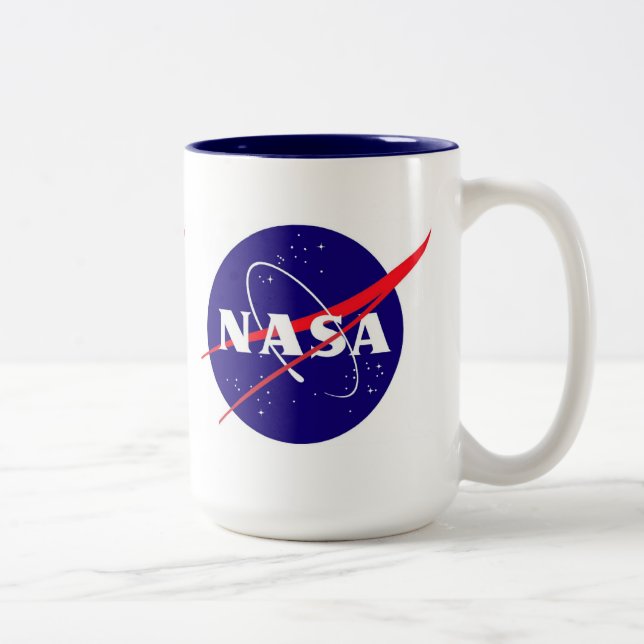 Die NASA-Fleischklöschen-Logo Zweifarbige Tasse (Rechts)