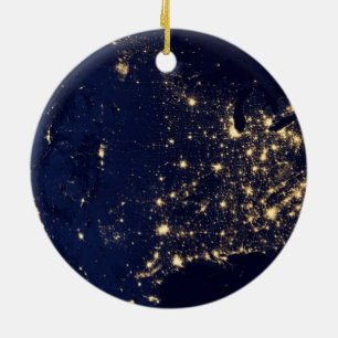 Die NASA-Lichter vom Raum USA Keramik Ornament