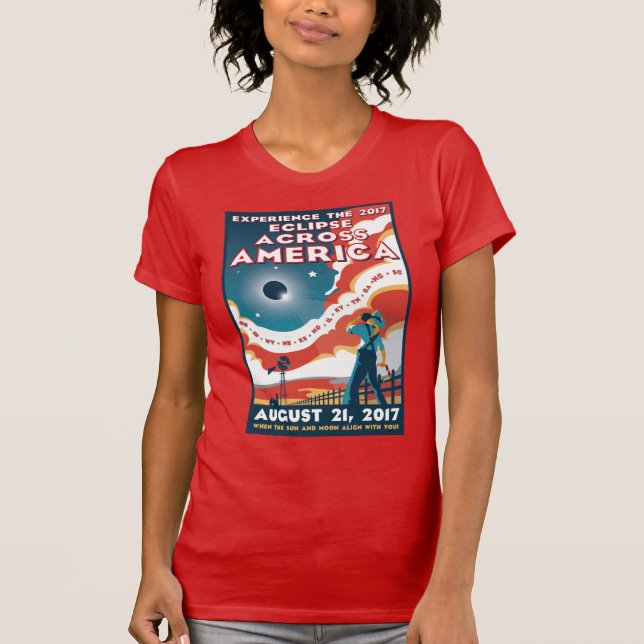 Die NASA-Sonnenfinsternis-Amerika-T-Shirt T-Shirt (Vorderseite)
