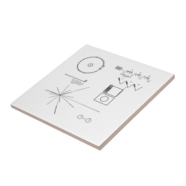 Die NASAvoyager-goldene Aufzeichnung Fliese (Seite)