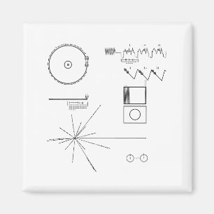 Die NASAvoyager-goldene Aufzeichnung Magnet