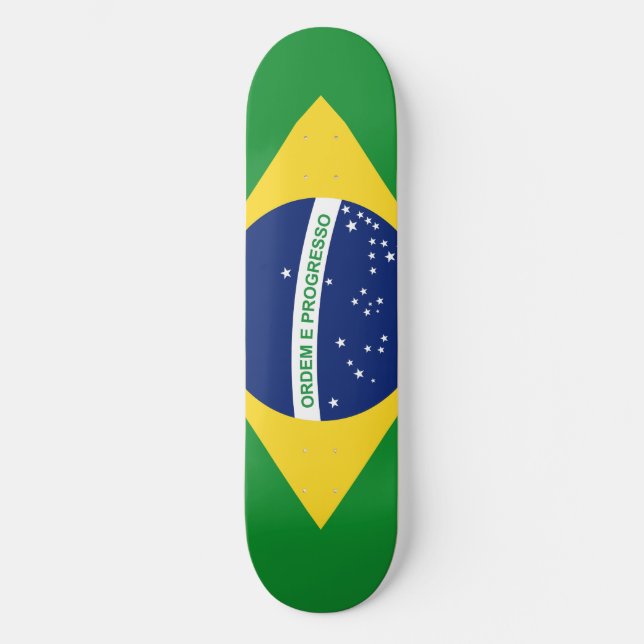 Die Nationalflagge der Föderativen Republik Brasil Skateboard (Vorderseite)