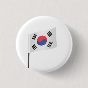 Die Nationalflagge der Republik Korea Button