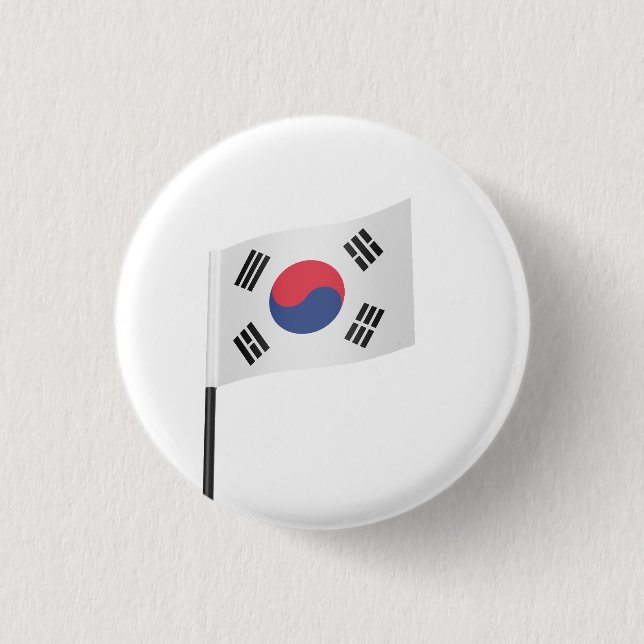 Die Nationalflagge der Republik Korea Button (Vorderseite)