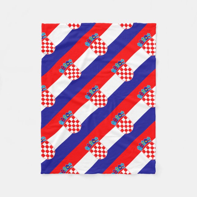 Die Nationalflagge Kroatiens Zastava Hrvatske Fleecedecke (Vorderseite)