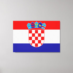 Die Nationalflagge Kroatiens Zastava Hrvatske Leinwanddruck