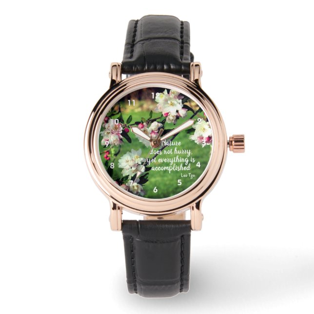 Die Natur beeilt sich nicht zu inspirierendem Zita Armbanduhr (Vorderseite)