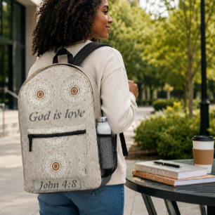 Die Natur Gottes erkunden: Erkenntnis von John 4:8 Bedruckter Rucksack