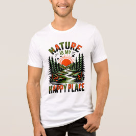 Die Natur ist mein glücklicher Ort Earth Day T-Shi Tri-Blend Shirt