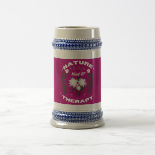 Die Natur ist meine Art von Therapie Florales Somm Bierglas