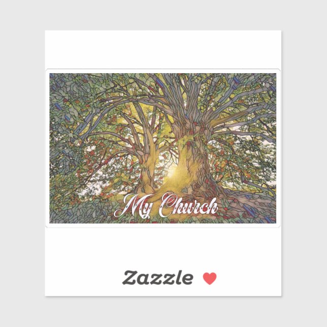 Die Natur ist meine Kirche Aufkleber (Blatt)