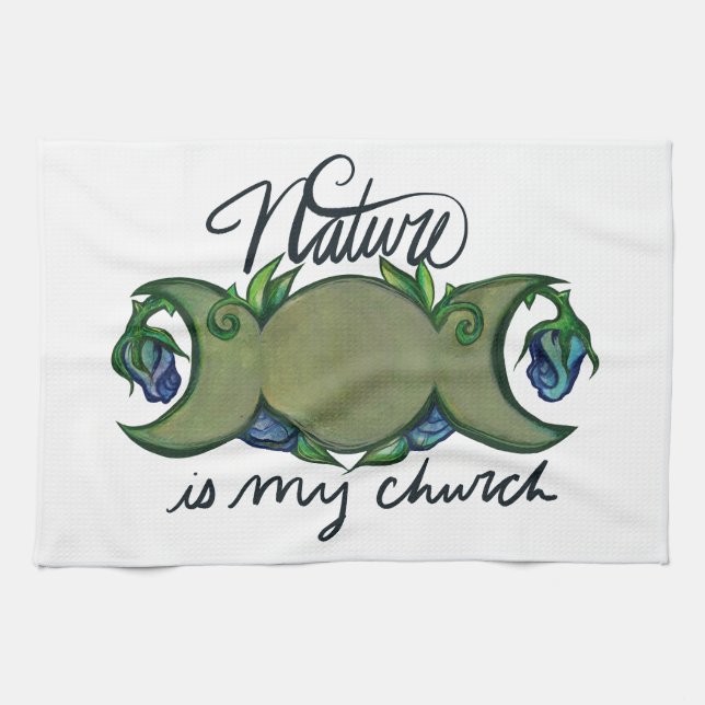 Die Natur ist meine Kirche Geschirrtuch (Horizontal)