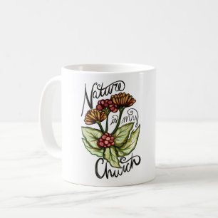 Die Natur ist meine Kirche Pagan Green Witch Druid Kaffeetasse