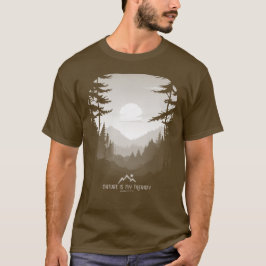 Die Natur ist meine Therapie Grafik-Waldnebel T-Shirt