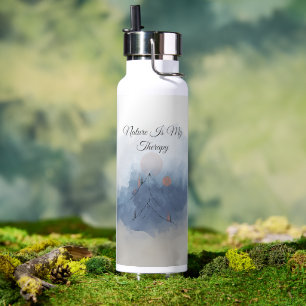 Die Natur ist meine Therapie   Minimalistische Ber Trinkflasche