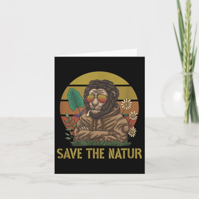Die Natur Rette die Umwelt der Naturlandschaft Karte (Vorderseite)