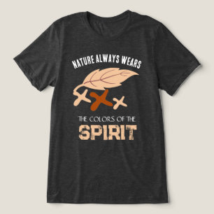 "Die Natur trägt immer" Blatt Tri-Blend Shirt