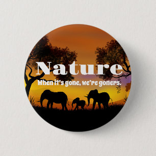 Die Natur und Elefanten schätzen Button
