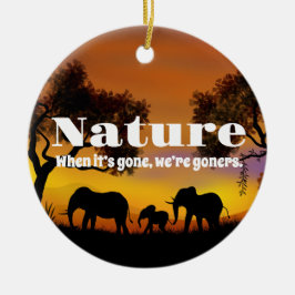 Die Natur und Elefanten schätzen Keramik Ornament