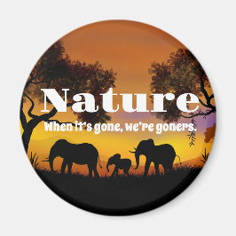 Die Natur und Elefanten schätzen Magnet