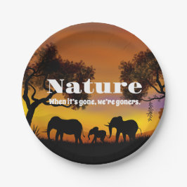 Die Natur und Elefanten schätzen Pappteller