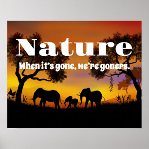 Die Natur und Elefanten schätzen Poster
