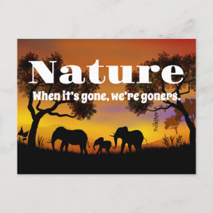 Die Natur und Elefanten schätzen Postkarte