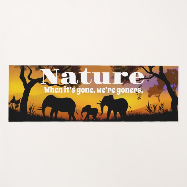 Die Natur und Elefanten schätzen Yogamatte (Vorderseite (Horizontal))